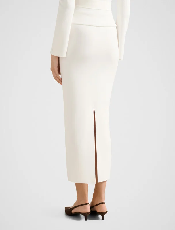 forever new  ARABELLA Ribbed Knit Midi Skirt for Women | Best Price UAE